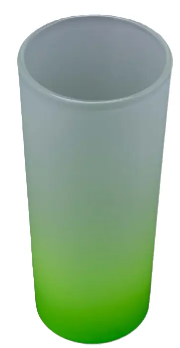 Glass drinking frosted green gradient SB744.webp