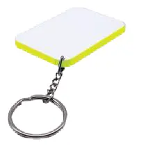 Keyring polymer yellow rectangle SB1007.webp