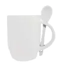 Mug with spoon white 350 ml UPSB836.webp