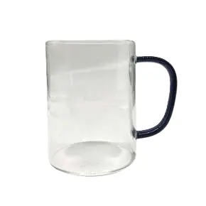 Mug glass blue handle clear 450 ml SB8241.webp
