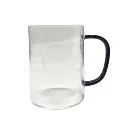 Mug glass blue handle clear 450 ml SB8241.webp