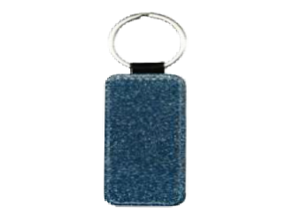 Keyring PU glitter rectangle