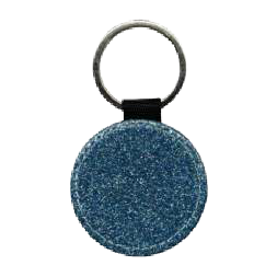 Keyring PU glitter round
