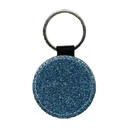 Keyring PU glitter round