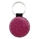 Keyring PU glitter round