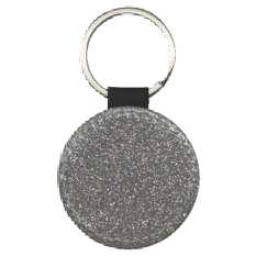 Keyring PU glitter round