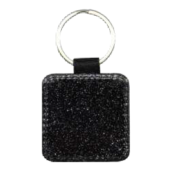 Keyring PU glitter round