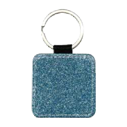 Keyring PU glitter round