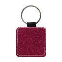 Keyring PU glitter round