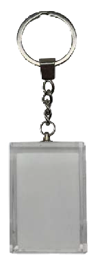 Key ring crystal rectangle