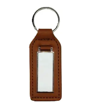 Keyring PU brown rectangle SB367.webp