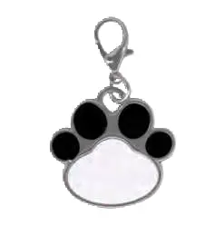 Dog tag paw black SB452.webp