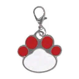 Dog tag paw red SB453.webp