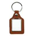 Keyring metal & PU rectangle