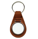 Keyring metal & PU rectangle