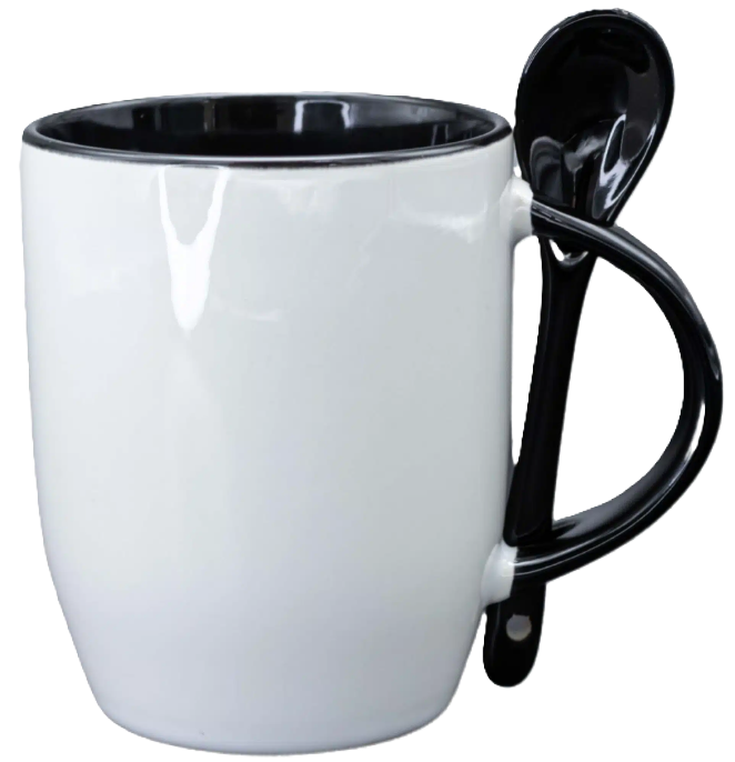 Coffee mug with spoon 350 ml