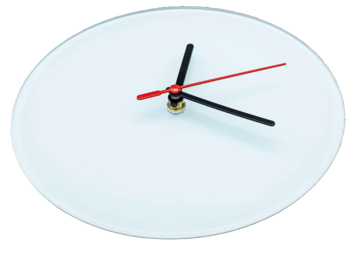 Wall clock 20 cm glass