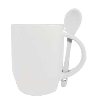 Coffee mug with spoon 350 ml