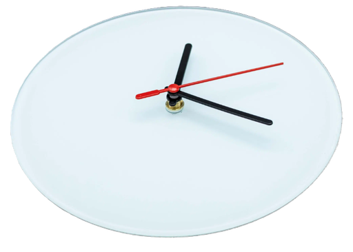 Wall clock 20 cm glass