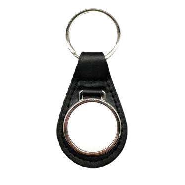 Keyring metal & PU round