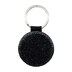 Keyring PU glitter round
