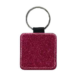 Keyring PU glitter square