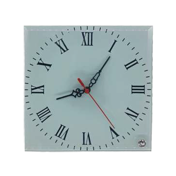 Wall clock 20 cm glass