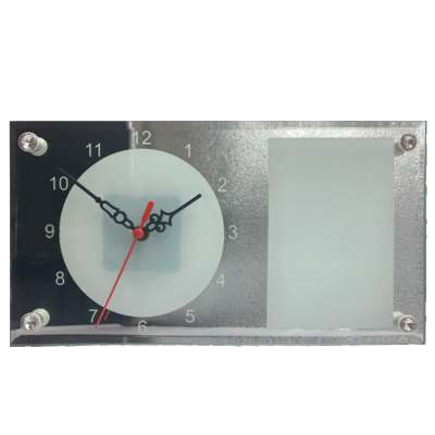 Wall clock 20 cm glass mirror