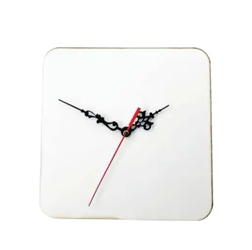 Wall clock square 20 cm MDF