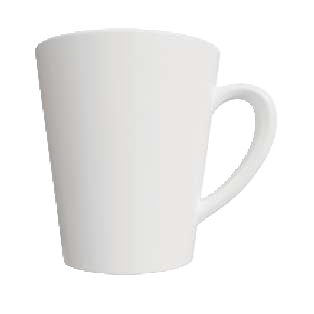 Coffee mug conical white 350 ml